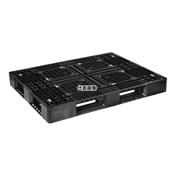 日本プラパレット LA-1411RR フ゛ラツク パレット 片面四方 ブラック