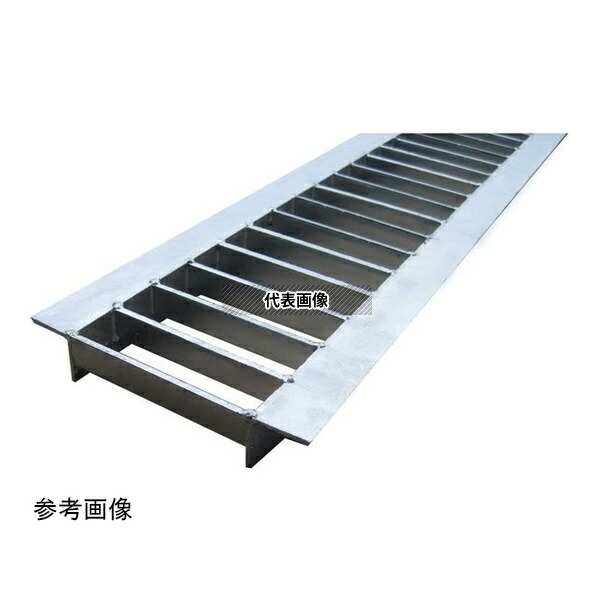 法山本店 HGU-120-25 U字溝用グレーチング 適用溝幅120mm/適用車種 大型トラック 1セット(3枚入)