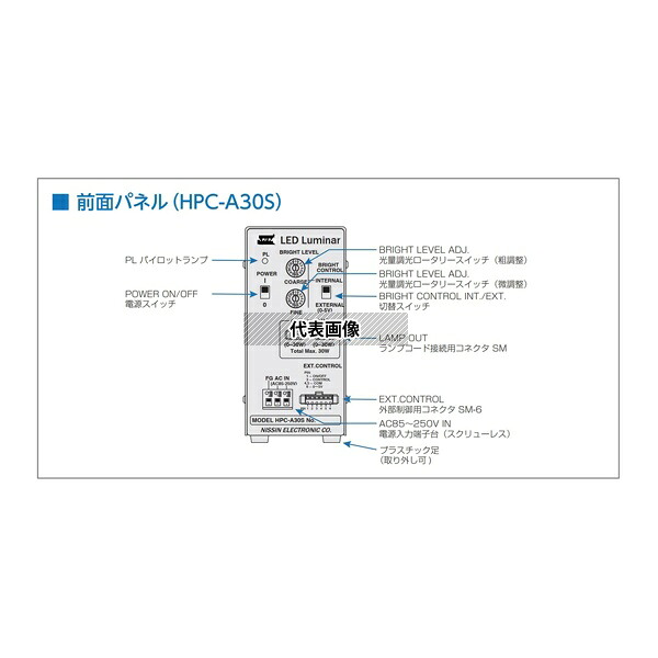 日進電子工業 HPC-A30S LED照明用電源 高周波連続点灯用電源 デジタル電源 アナログ電圧信号調光型 AC電源 1チャンネル 30W 12V照明