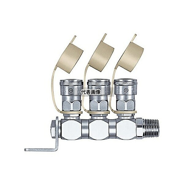 日東工器 CQ-17371-2 ロータリー式ラインカプラ 回転式集合配管用継手 RE型 エアー用 キャップ付