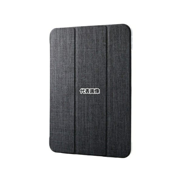 エレコム TB-A25RWVCBK iPad11インチ(A16)/10.9インチ(第10世代)用フラップケース 薄型軽量 ファブリック 背面クリア 2アングル ブラック