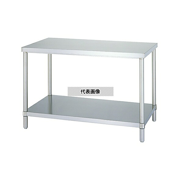 シンコー(業務用厨房機器) WBN-4545 ステンレス作業台 (SUS304・ベタ棚仕様) 450&times;450&times;800｜ファーストFACTORY
