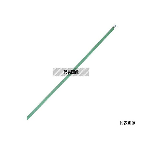 パンドウイットコーポレーション MLTタイプ フルコーティングステンレススチールバンド SUS316 緑 幅8.1mm 長さ521mm 50本入り MLTFC6H-LP316GR 入数：1袋(50本入)｜ファーストFACTORY