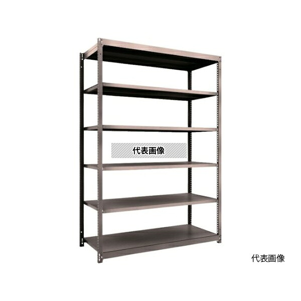 トラスコ中山 M1.5-7566 NG スチールラック M1.5型 W1460&times;D595&times;H2100 6段 単体 ネオグレー [法人限定]｜ファーストFACTORY