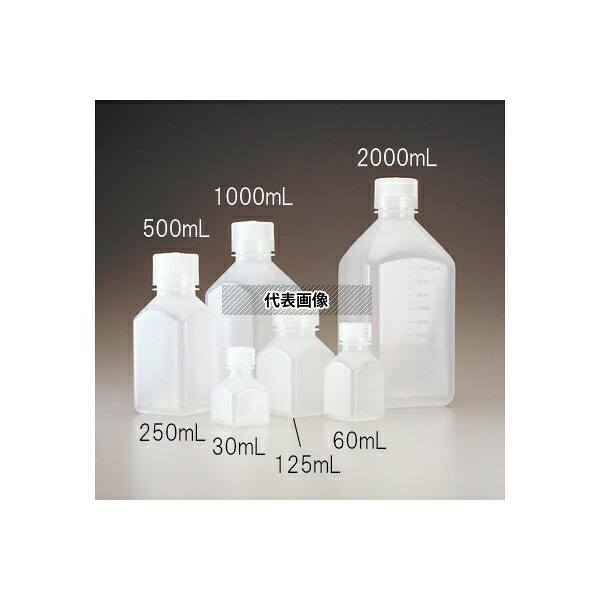 Nalge Nunc (サーモフィッシャーサイエンティフィック) 2016-0500 角型ボトル PPCO 透明 500mL 1パック(12本入)|ファーストFACTORY