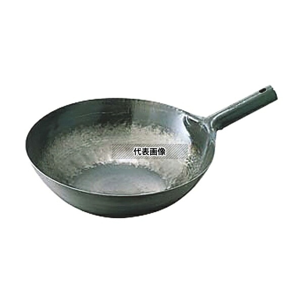 山田工業所 1033 kan 鉄打出片手中華鍋 1.2mm 24cm