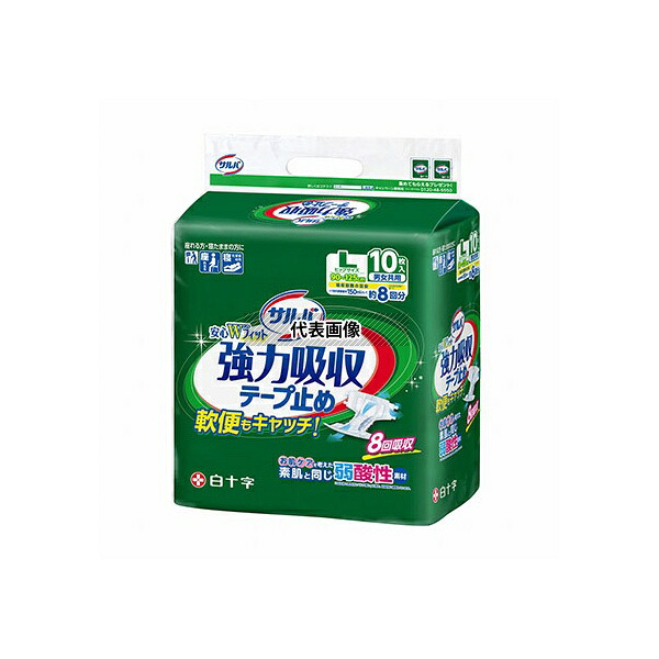 白十字 35601 サルバ 強力吸収テープ止め L 10枚入×4袋