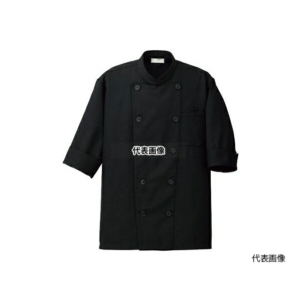アイトス 861221-010-5L コックシャツ(男女兼用) ブラック 5L