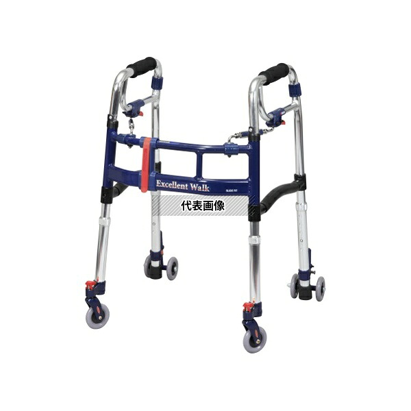 ユーバ産業 M-0293CT ニュースライドフィットEX歩行器 スモールサイズ(CT・2ウェイキャスタータイプ) [法人限定]