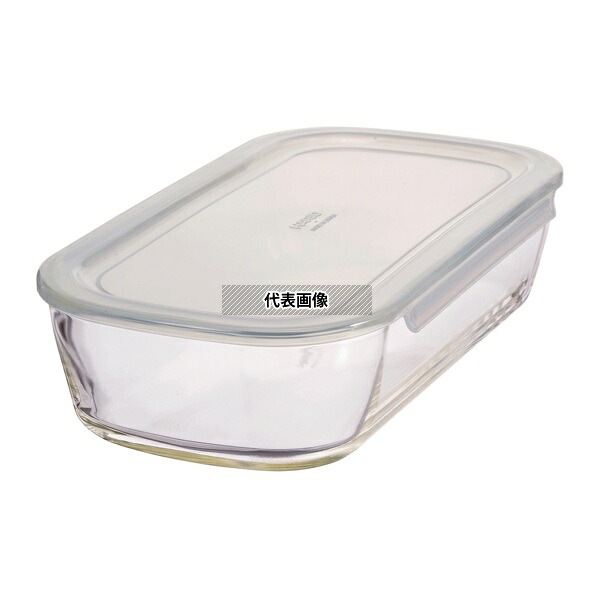 HARIO KSTL-140-TW 耐熱ガラス製保存容器・角 1400mL 12個セット