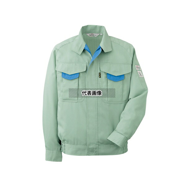 ミドリ安全 RCS2196-UE-3L 春夏作業服 帯電防止JIS適合 エコマーク認定 男子長袖ブルゾン グリーン 3L