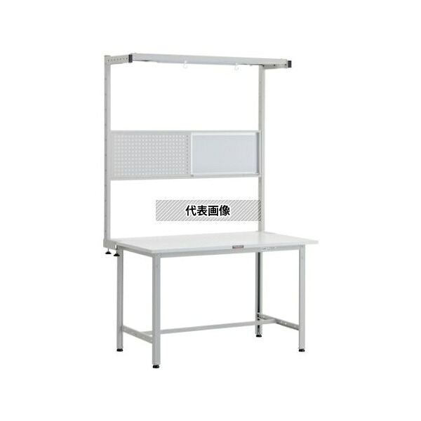 トラスコ中山 AE-1200THFS W 軽荷重作業台(300kg)AE型 1200X750XH1948(全高) ツールハンガーフルセット付 ホワイト色