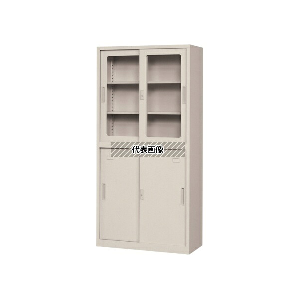 東洋事務器工業 0113-6770 書庫 D400mm ニューグレー ガラス引違い スチール引違い H1790mm W880 36GSコンビ-TNG [法人限定]