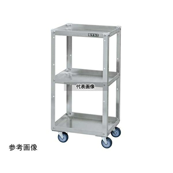 サカエ SPF-03JAL アルミスペシャルワゴン エラストマー車 400&times;450mm｜ファーストFACTORY