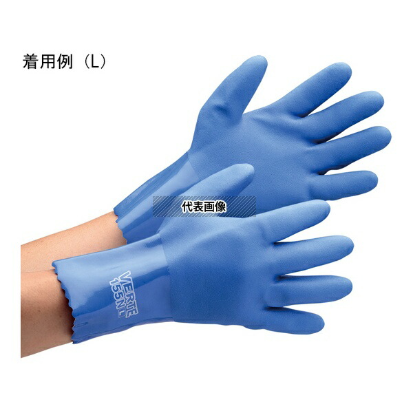 ミドリ安全 VERTE-155N-L 塩化ビニール製手袋 耐油 ベルテ155N Lサイズ(10双入)