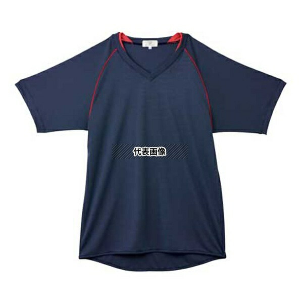 KIRAKU(トンボ) CR181-88 L 入浴介助用シャツ ネイビー L(身丈71cm)