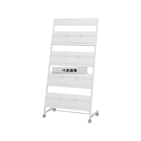 トヨダプロダクツ PS-740PW フリーサイズパンフレットスタンド4段 ホワイト 26,527円