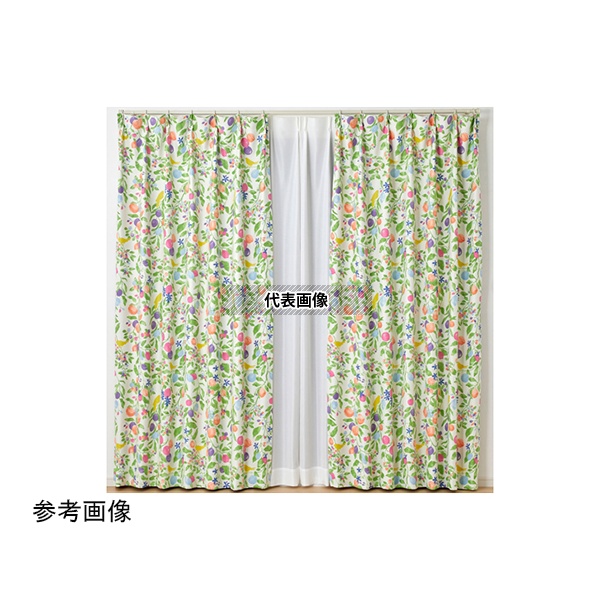 スミノエ V1351 遮光カーテン フル-ツトリ 100×200cm グリーン