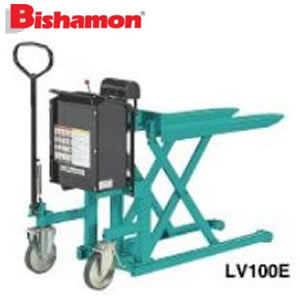 ビシャモン(スギヤス) バッテリー上昇式スクーパー LV100E　最大積載能力：1000kg[法人限定][送料別途お見積り]