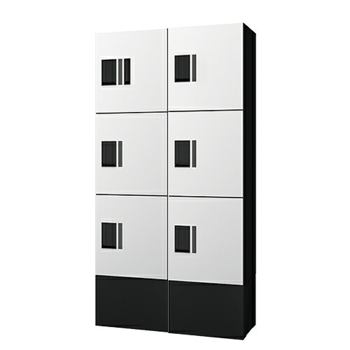 ナスタ(NASTA) プチ宅unit+幅木セット7W　ホワイト×ブラック　H400×6（捺印付き×1）+幅木（H250ブラック）　[法人限定][送料別途お見積り]