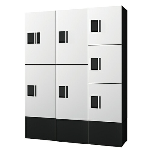ナスタ(NASTA) プチ宅unit+幅木セット9W　ホワイト×ブラック　H600×4（捺印付き×1）+H400×3+幅木（H250ブラック）　[法人限定][送料別途お見積り]