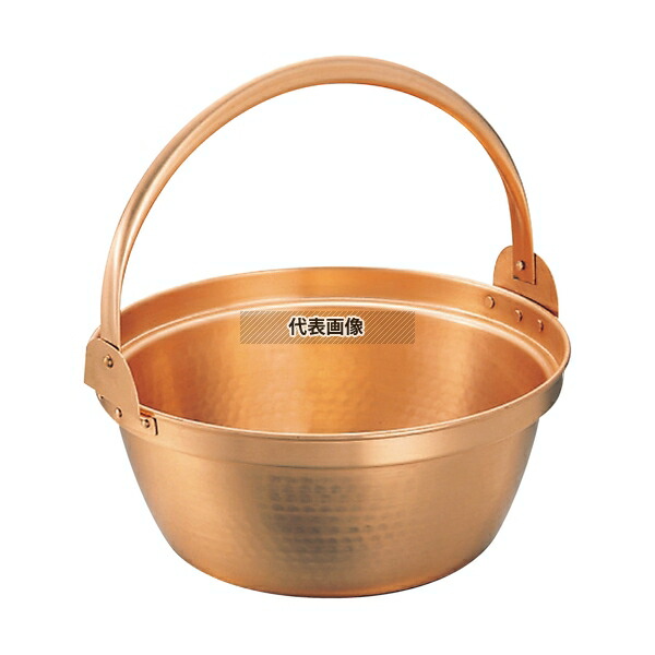 丸新銅器 銅 山菜鍋 (内側スズ引キ無し) 27cm 3.8L φ280 鍋全般 No.0142800