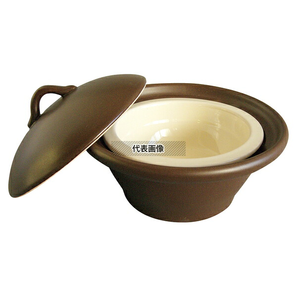 ミナミ産業 萬来鍋 丸 コゲ茶 小(1人前用) 外鍋：450cc・内鍋：300cc 外鍋:φ165×H110mm 萬来鍋 No.0407100