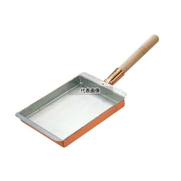 丸新銅器 銅 玉子焼(卵焼き) 関西型 21cm 217×290mm 玉子焼き器 No.0498900