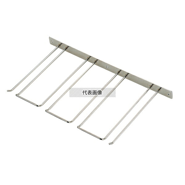 YUKIWA(三宝) UK 18-8(ステンレス) グラスフレーム壁掛型 4連 420×233×H30 ワイン/バー用品 No.1024910