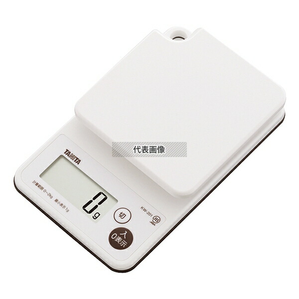 TANITA(タニタ) デジタルクッキングスケール 2kg KW-201 WH ホワイト 122×194×H39 ハカリ No.1038490 4,764円