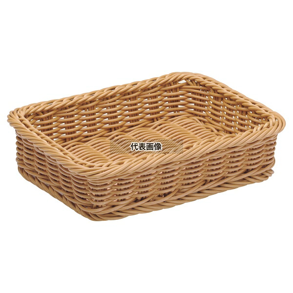 樹脂製太渕ディスプレイカゴ 395×295×95 茶 91-024A 395×295×H95 ディスプレイ用品 No.1537970
