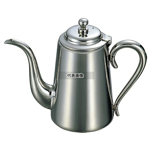 YUKIWA(三宝) UK 18-8(ステンレス) M型 コーヒーポット 3人用 400cc 67×86×H142 カフェ/サービス用品/トレー No.1742500
