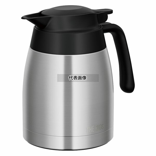 サーモス サーモス 洗浄機対応 真空断熱ステンレスポット TTC-1000 ステンレスブラック 1L 180×125×H180 ポット No.2134700