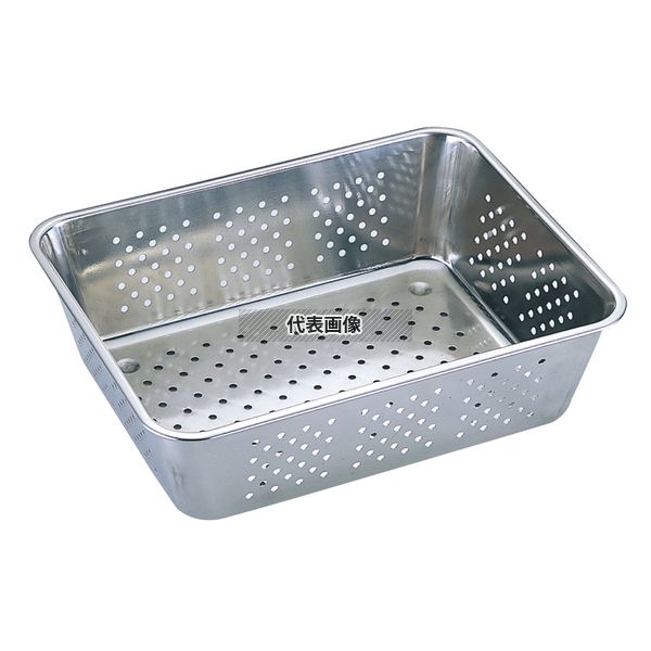 YUKIWA(三宝) UK 18-8(ステンレス) 野菜水切りバット 8枚取 408×295×H105 ストックポット/保存容器 No.2306500