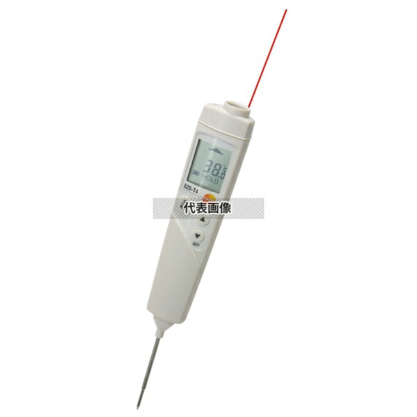 テストー 中心温度センサ付 赤外放射温度計 testo 826-T4 0563.8266 38×24×H220 温度計 No.2870910