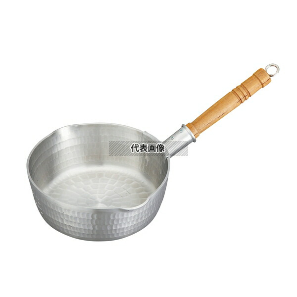 NAKAO(中尾) アルミ 底平 浅型打出 雪平鍋 (目盛付) 27cm 4.8L φ305 鍋全般 No.3026700