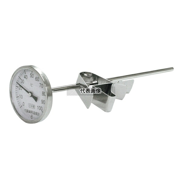 (有)片力商事 スライドホルダー付 寸胴鍋用温度計 PY-400 φ62×400 温度計 No.3500130 | 業務用 厨房用品 なべ 鍋