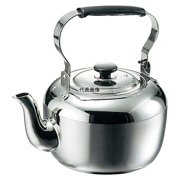 MARUTAMA(玉虎堂製作所) 18-8(ステンレス) 電磁用 ケットル 10.0L 10L 300 カフェ/サービス用品/トレー No.3676500