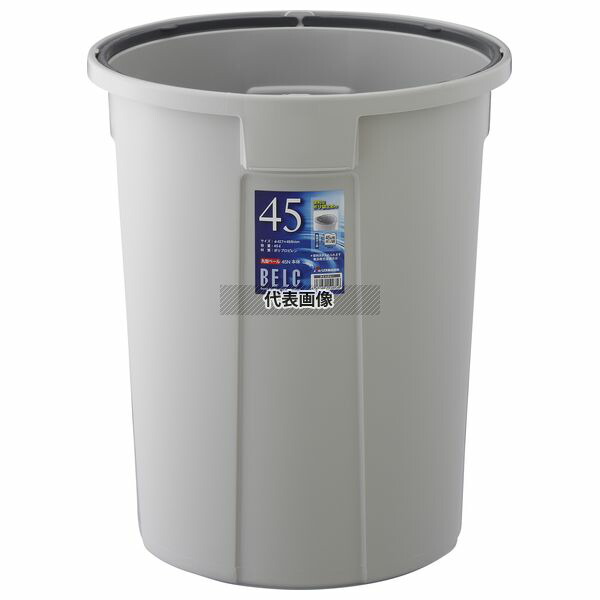 RISU(リス) ベルク 丸型ポリペール グレー 60N 本体 PP製 60L φ465×H525mm 清掃/衛生用品 No.4677010