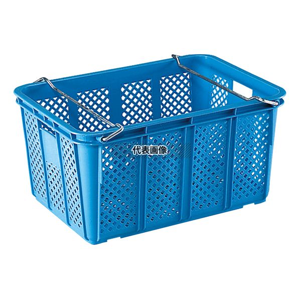 三甲 サンコー サンテナー A#80 スタッキング金具無BL PP 75.2L 664×468×H333 運搬/ケータリング No.4859700