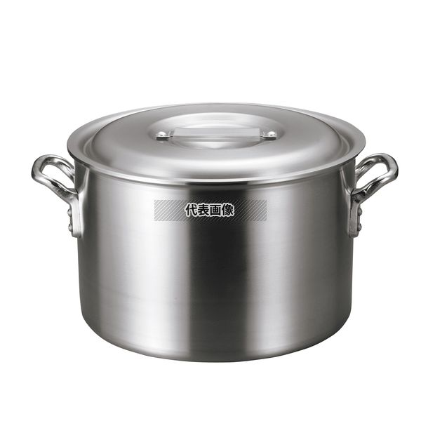 アルミ バリックス 半寸胴鍋 (磨キ仕上ゲ) 24cm 7.8L φ260 ガス専用 No.4975101 | 業務用 厨房用品 なべ 鍋