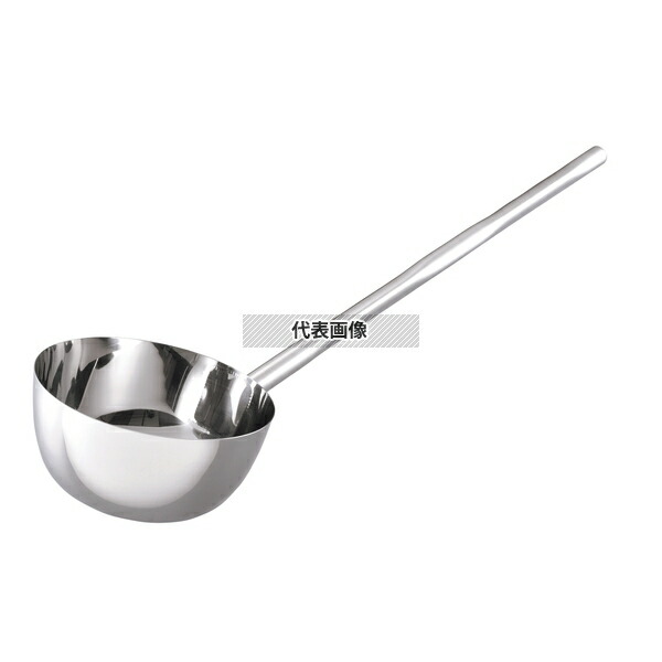 神子島製作所 18-8(ステンレス) 長柄付ひしゃく楕円グリップ 18cm (1.96L) 柄長25cm 1960cc 柄:25cm ひしゃく No.6029440