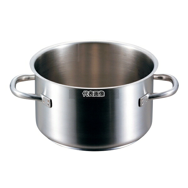 PADERNO(パデルノ) 半寸胴鍋 (蓋無) 1007-36cm 電磁 20.5L φ380 IH/ガス兼用鍋 18-10(ステンレス) No.6266600 | 業務用 厨房用品 なべ 鍋|ファーストFACTORY