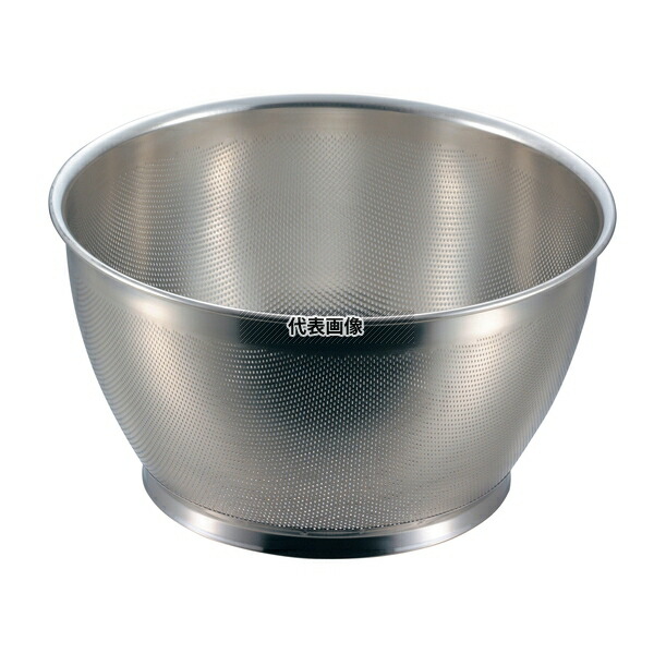 YUKIWA(三宝) UK 18-8(ステンレス) パンチング 米揚ザル 35cm φ375×H203 水切り/ザル No.7300510
