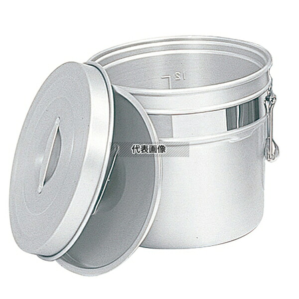 オオイ金属 アルマイト 段付二重食缶 246-R 8L (φ265×H260) 8L φ265×H260 運搬/ケータリング No.7782100