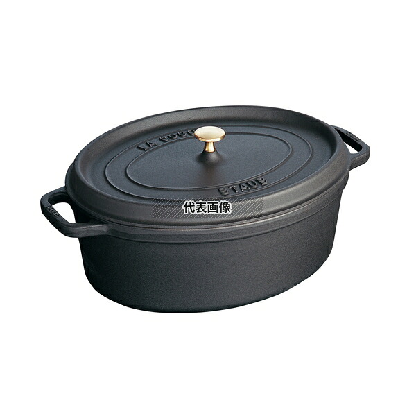 ストウブ ピコ・ココット オーバル 27cm ブラック 40500-271 3.2L 底径:222×160 ブランドキッチンコレクション No.8356100|ファーストFACTORY