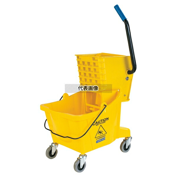 カーライル モップリンガー (サイドプレス) 25L 36908 (04) イエロー 25L 420×470×H870 モップ絞り器 No.8931500