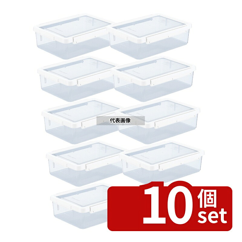 【10個セット】RISU(リス) パッセタイト ロック式 シール容器 TW-50 ホワイト 5500ml 250&times;356&times;H100mm ストックポット/保存容器 No.0131620｜ファーストFACTORY