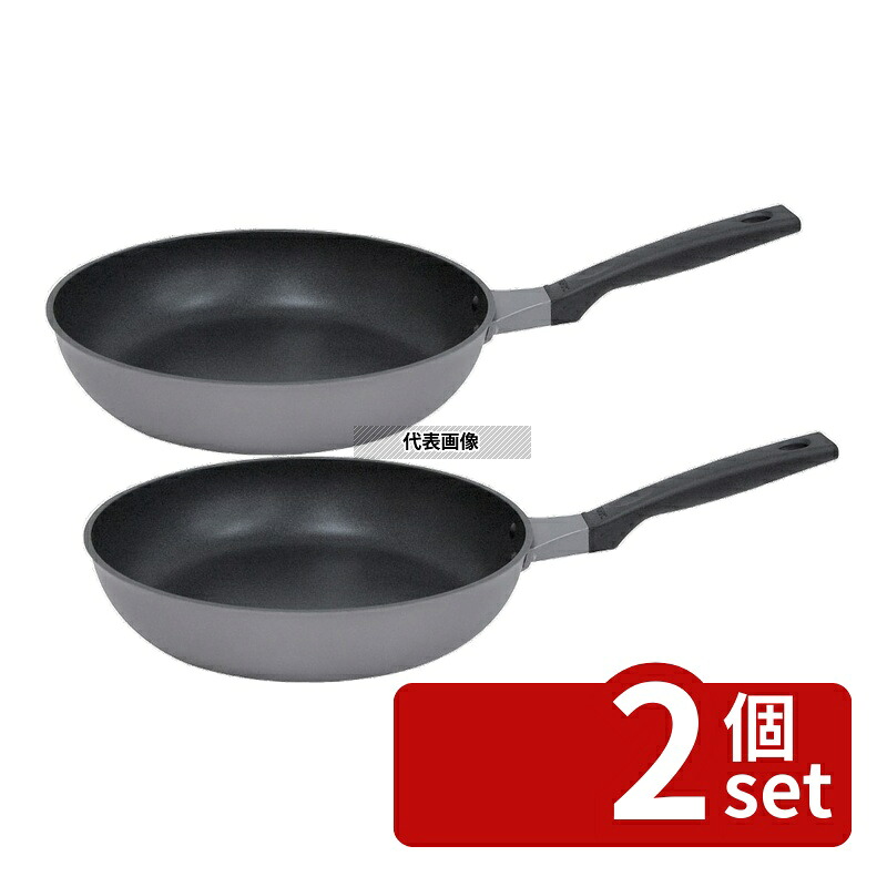【2個セット】ウルシヤマ金属工業 リョーガ フライパン 24cm φ250(ハンドル含まず) フライパン No.0233520｜ファーストFACTORY