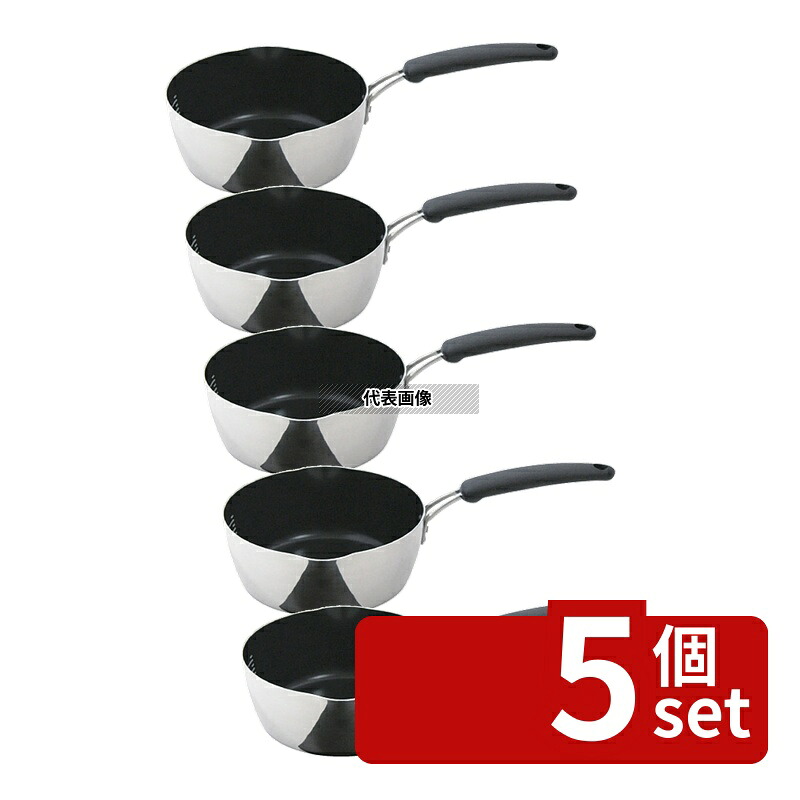 【5個セット】ウルシヤマ金属工業 匠味IH ゆきひら鍋 16cm 1.2L 外径:171 雪平鍋 No.0233610｜ファーストFACTORY